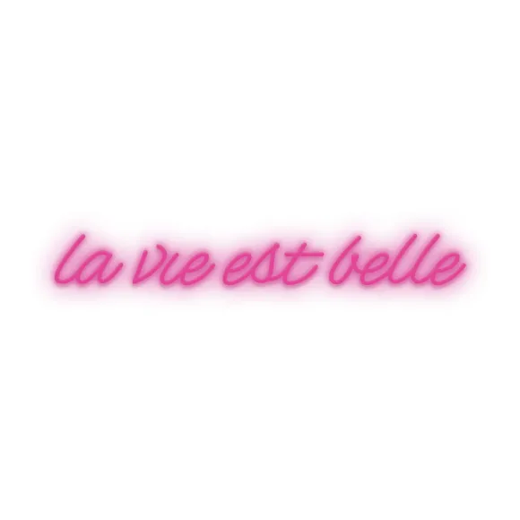 Lampe Murale Neon Led La Vie Est Belle - Rose