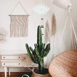 Lampe Murale Neon Led Oeil - Blanc