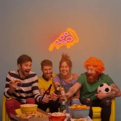 Lampe Murale Neon Led Pizza - Orange
