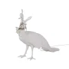 Lampe Paon En Resine - L 100 X L 29 X H 69 Cm