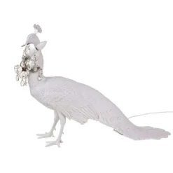 Lampe Paon En Resine - L 100 X L 29 X H 69 Cm
