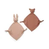 Lot De 2 Doudous Yoko En Coton Biologique - Rose