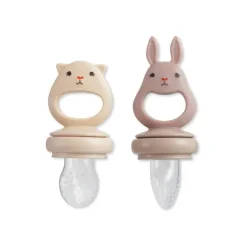 Lot De 2 Grignoteuses En Silicone - Bark / Shell