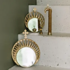 Miroir Exvoto Couronne - 15.5 19.5 Cm