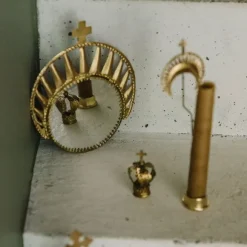 Miroir Exvoto Couronne - 15.5 19.5 Cm