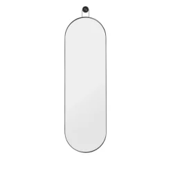 Miroir Poise Oval Metal Noir - H 98 X 28 Cm