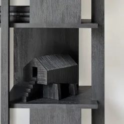 Objet Decoratif Maison En Acajou - Noir