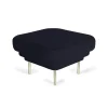 Ottoman Cornice Velours - Bleu Nuit & Laiton