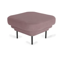 Ottoman Cornice Velours Rose & Metal Noir