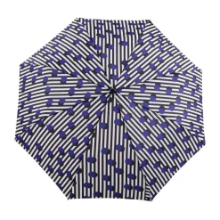 Parapluie A Manche Tete De Canard - Polka Stripe