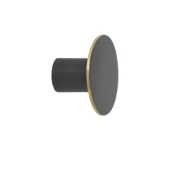 Patere Flat Circle Noir Pm