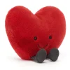 Peluche Amusante Coeur L - Rouge