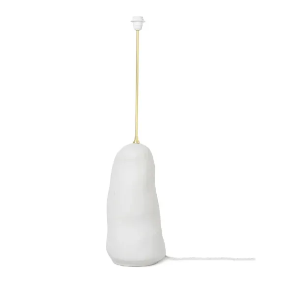 Pied De Lampe Hebe En Ceramique - H 100 Cm - Blanc