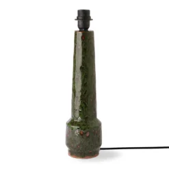 Pied De Lampe Retro En Ceramique - Vert