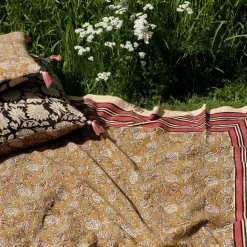 Plaid Botanical En Coton - L 220 X L 140 Cm