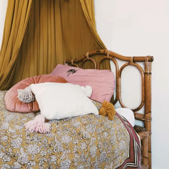 Plaid Botanical En Coton - L 220 X L 140 Cm