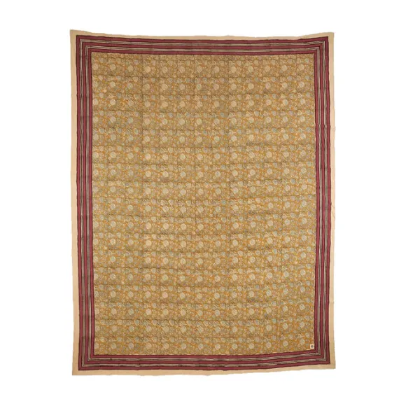 Plaid Botanical En Coton - L 220 X L 140 Cm