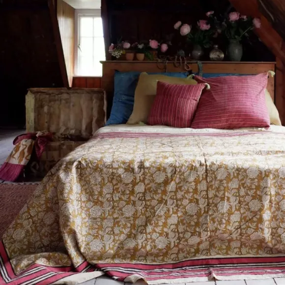 Plaid Botanical En Coton - L 220 X L 140 Cm