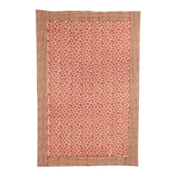 Plaid Leopard En Coton - Rose