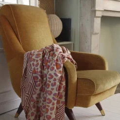 Plaid Leopard En Coton - Rose