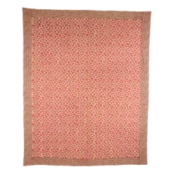 Plaid Leopard En Coton - Rose