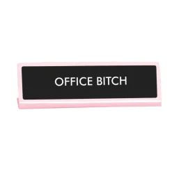 Plaque De Bureau Office Bitch