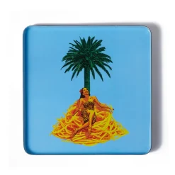 Plateau Carre Bolo Island En Fer - 30 X 30 Cm