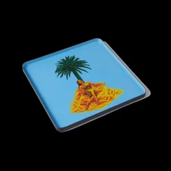 Plateau Carre Bolo Island En Fer - 30 X 30 Cm