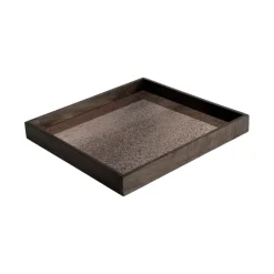 Plateau Carre En Miroir - Bronze