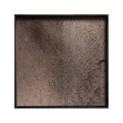 Plateau Carre En Miroir - Bronze