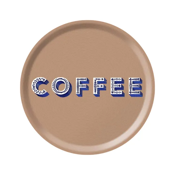 Plateau Coffee - O 31 Cm - Marron
