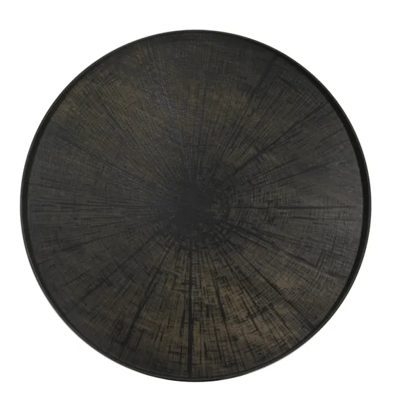Plateau En Bois Black Slide - O 92 Cm