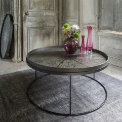 Plateau En Bois Black Slide - O 92 Cm