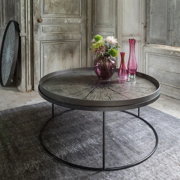 Plateau En Bois Black Slide - O 92 Cm