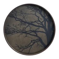 Plateau En Bois Black Tree O 61 Cm - Marron