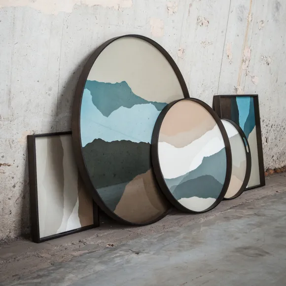 Plateau En Verre - Slate Wabi Sabi - O 92 Cm