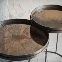 Plateau Miroir - Bronze Slice - O 61 Cm