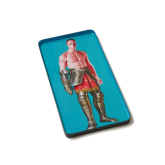 Plateau Rectangle Ken Arthur En Fer - 40 X 20 Cm