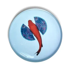 Plateau Rond Fishkoi En Fer - O 33 Cm