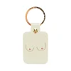 Porte-clés Boobs En Cuir - Creme