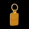 Porte-clés Boobs En Cuir - Moutarde