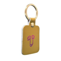 Porte-clés Zizi Cuir Moutarde