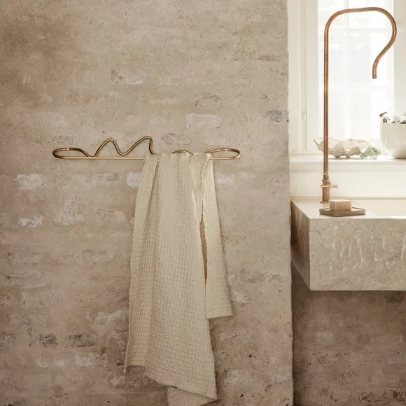 Porte-Serviette Curvature Laiton