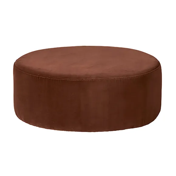 Pouf Velours Wind - Cafe Caramel