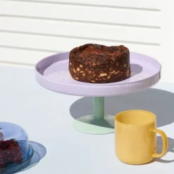 Presentoir A Gateau - O 26,5 X H 13 Cm - Rose Menthe