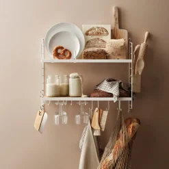 Rangement Mural Kitchen - 58 X 50 X 20 Cm - Blanc