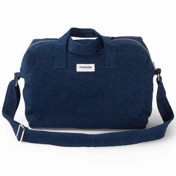 Sac Sauval City Bag En Coton Recycle - Denim Brut