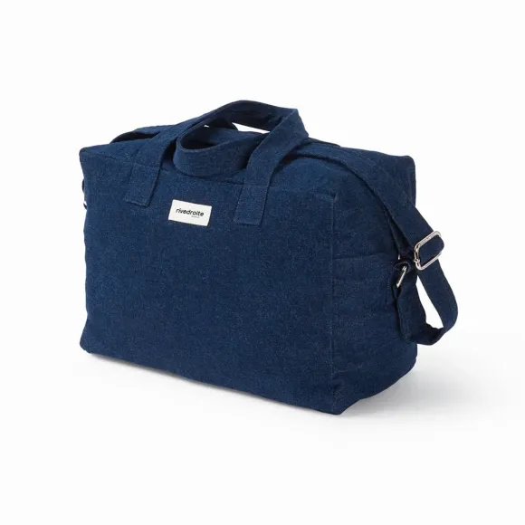 Sac Sauval City Bag En Coton Recycle - Denim Brut