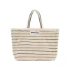 Sac Weekend A Rayures - Cream & Ink