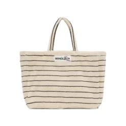 Sac Weekend A Rayures - Cream & Ink